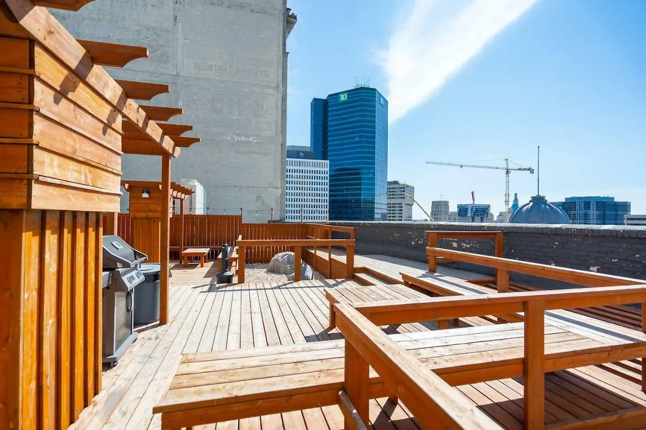 Apartment Premium Downtown Loft - W/Rooftop Patio, Gym & More Hotel Winnipeg